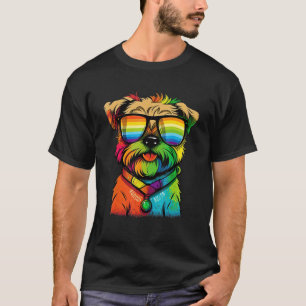 Lesbian LGBT Gay Pride Border Terrier dog T-Shirt