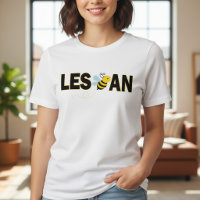 Lesbian LGBT Pride Bee Cute Modern Typography