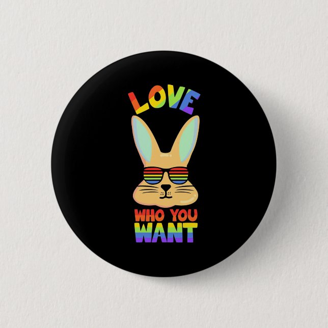 Lesbian LGBT Rabbit 6 Cm Round Badge (Front)