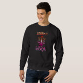 Lesbian Libra Zodiac Sign Birthday Horoscope Const Sweatshirt (Front Full)