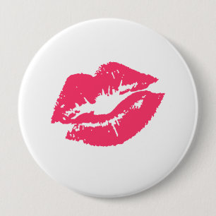 LESBIAN LIPS SYMBOL 10 CM ROUND BADGE