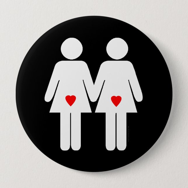 Lesbian Lovers - 10 Cm Round Badge (Front)