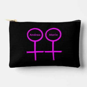 Lesbian Lovers Customisable Accessory Pouch