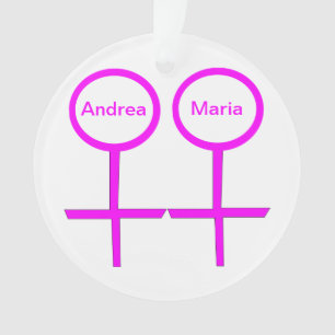 Lesbian Lovers Customisable Acrylic Ornament