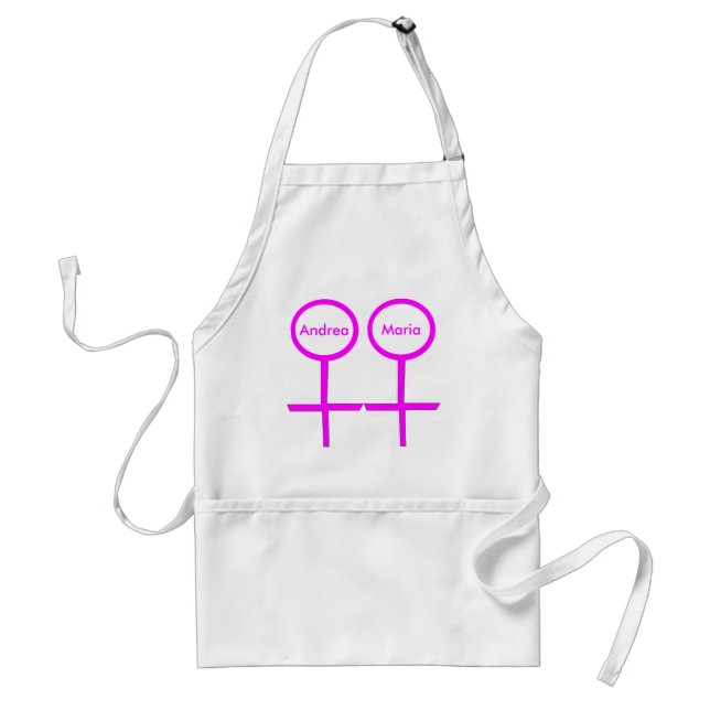Lesbian Lovers Customisable Apron (Front)