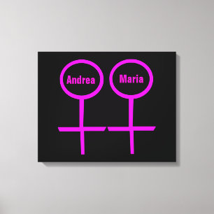 Lesbian Lovers Customisable Canvas Print