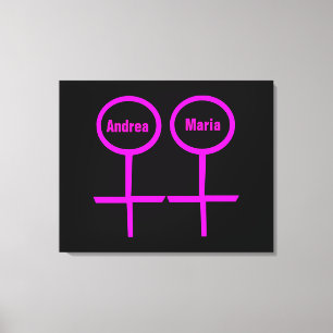 Lesbian Lovers Customisable Canvas Print