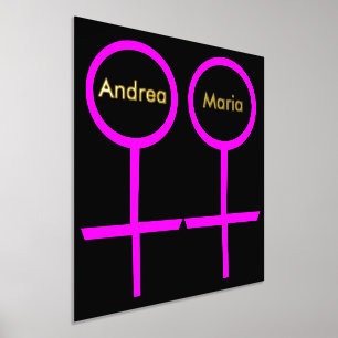 Lesbian Lovers Customisable Foil Prints