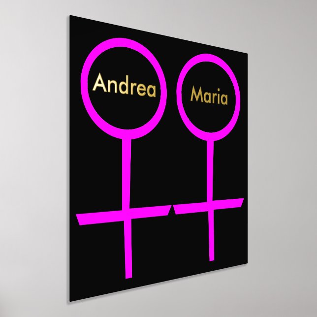 Lesbian Lovers Customisable Foil Prints (Laydown)