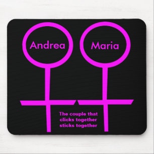 Lesbian Lovers Customisable Mousepad