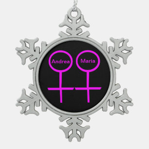 Lesbian Lovers Customisable Ornament
