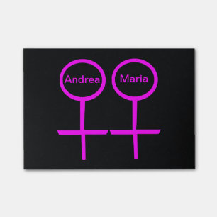 Lesbian Lovers Customisable Post it notes Pad