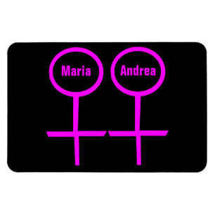 Lesbian Lovers Customisable Premium Magnet