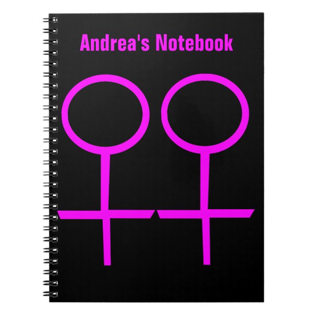 Lesbian Lovers Customizable Notebook (Front)