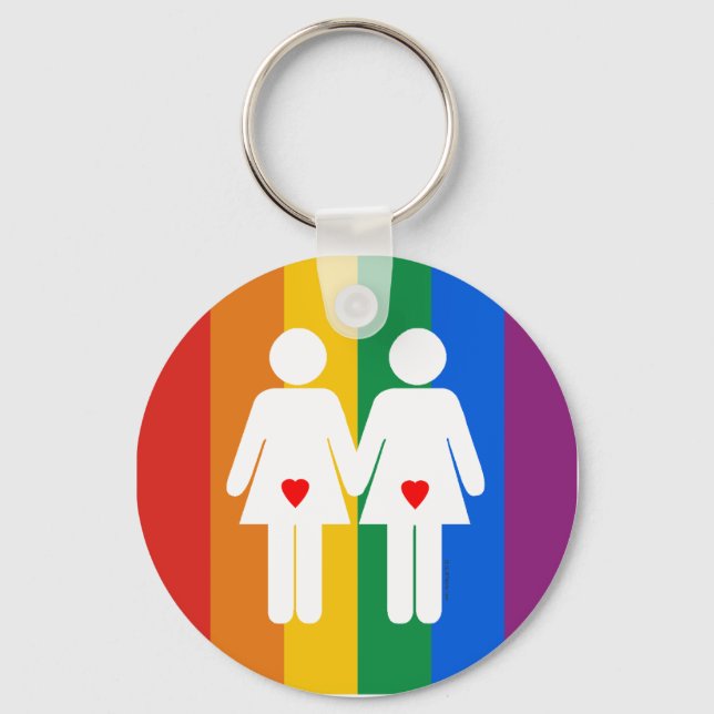 Lesbian Lovers - Key Ring (Front)