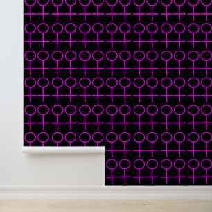 Lesbian Lovers Patterned Wallpaper
