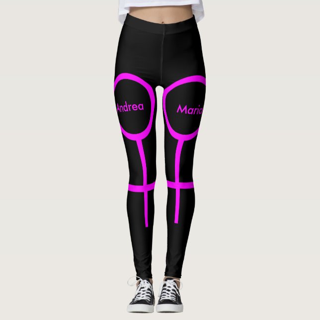 Lesbian Lovers Personalised Leggings (Front)