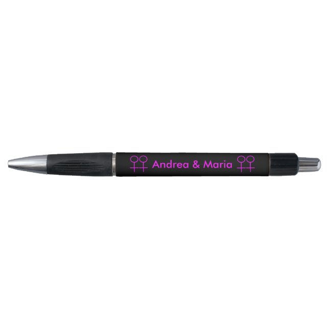 Lesbian Lovers Personalised Pen (Front)