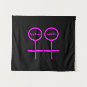 Lesbian Lovers Personalised Tapestry