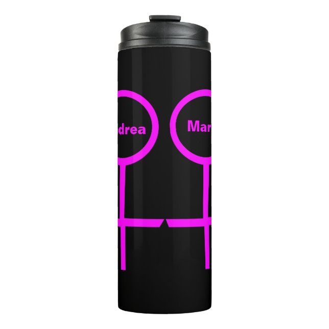 Lesbian Lovers Personalised Tumbler (Front)