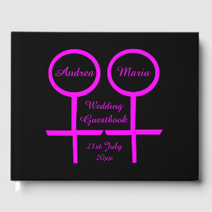 Lesbian Lovers Personalised Wedding Guestbook