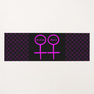 Lesbian Lovers Personalised Yoga Mat