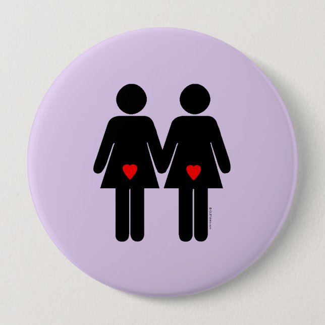 LESBIAN LOVERS - .png 10 Cm Round Badge (Front)