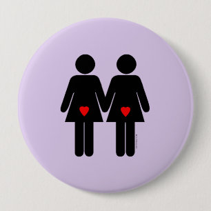 LESBIAN LOVERS - .png 10 Cm Round Badge