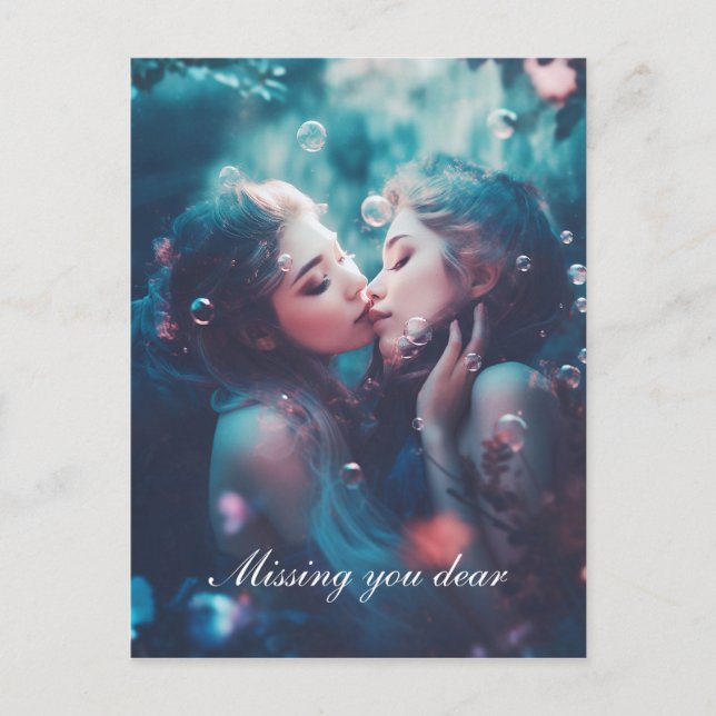 Lesbian mermaids postcard (Front)