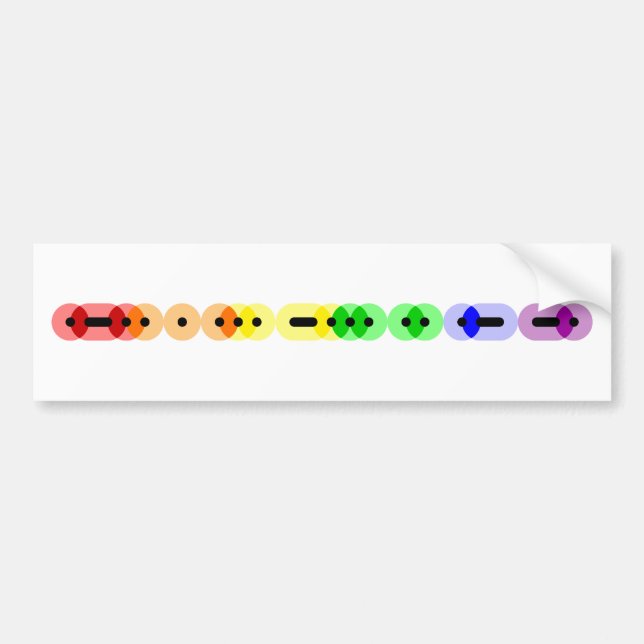 Lesbian Morse Code Bar Bumper Sticker (Front)