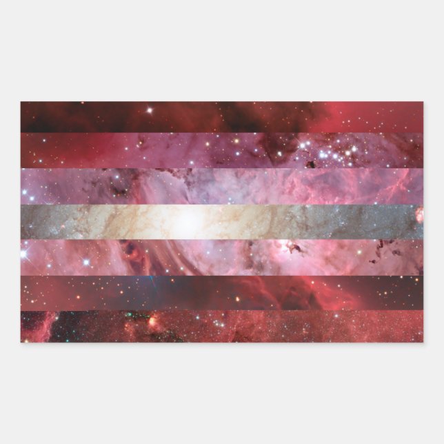 Lesbian nebula flag stickers (Front)