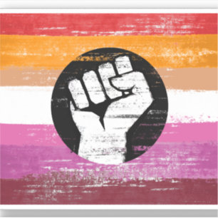 Lesbian Painted Protest Flag
