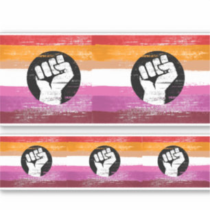 Lesbian Painted Protest Flag