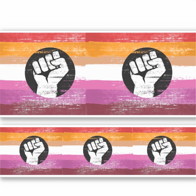 Lesbian Painted Protest Flag (Front)