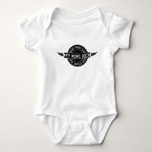 Lesbian Parents My Mum's Rock Emblem Black Baby Bodysuit