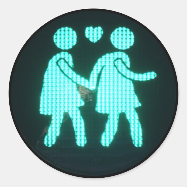 Lesbian Pedestrian Signal Sticker (Front)