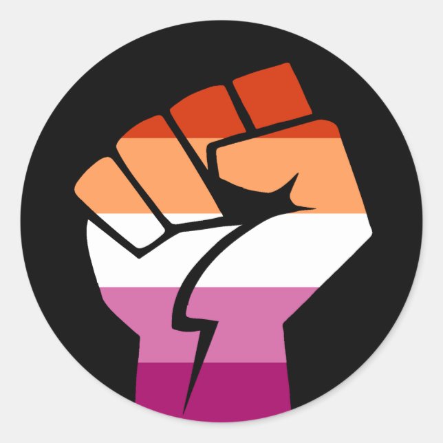 Lesbian Power Classic Round Sticker (Front)