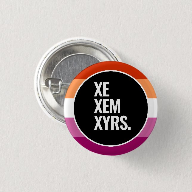 Lesbian Pride 3 Cm Round Badge (Front & Back)
