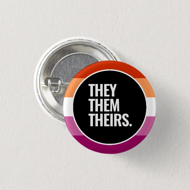 Lesbian Pride 3 Cm Round Badge (Front & Back)