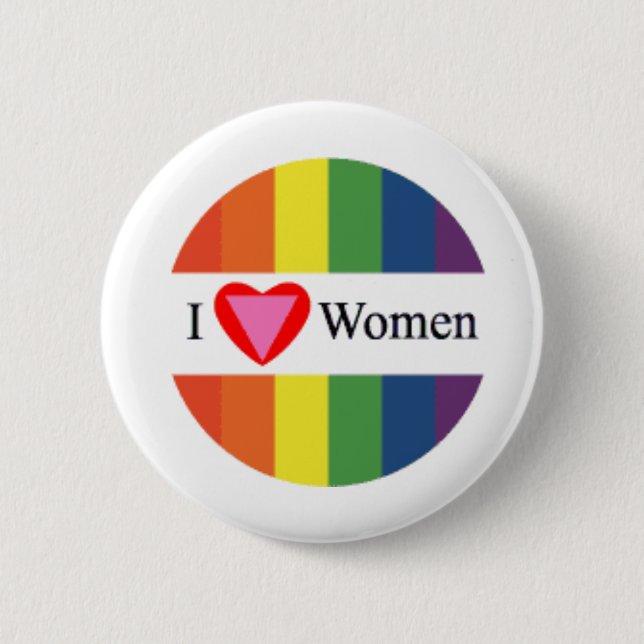 Lesbian pride 6 cm round badge (Front)