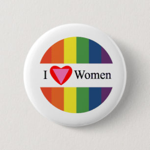 Lesbian pride 6 cm round badge
