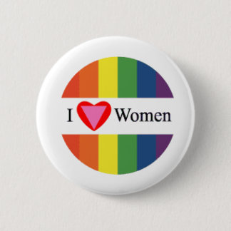 Lesbian pride 6 cm round badge