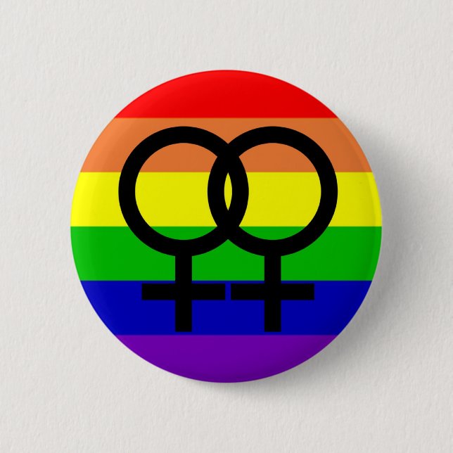 Lesbian Pride 6 Cm Round Badge (Front)