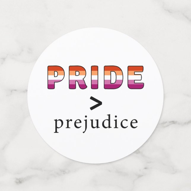 Lesbian Pride and Prejudice confetti (Medium Back)