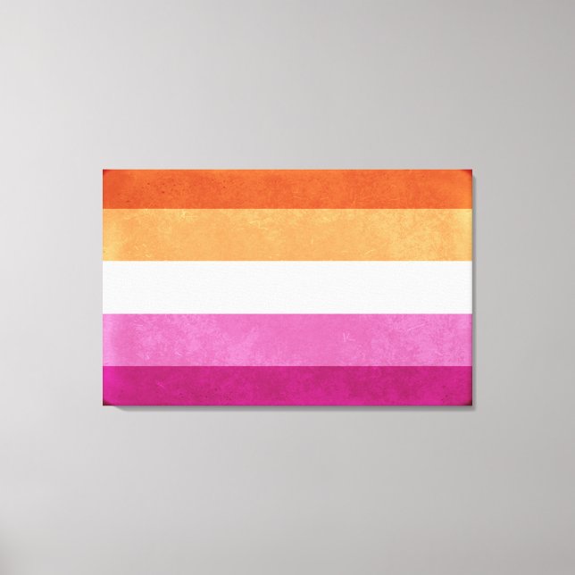  Lesbian Pride and Support Flag Colours Art Canvas (Front)