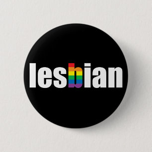 Lesbian Pride Black Button