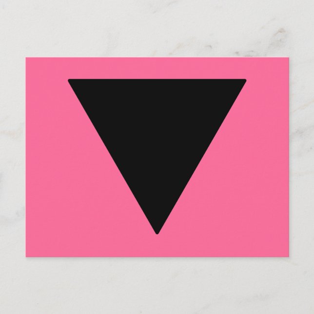 Lesbian Pride Black Triangle Postcard (Front)