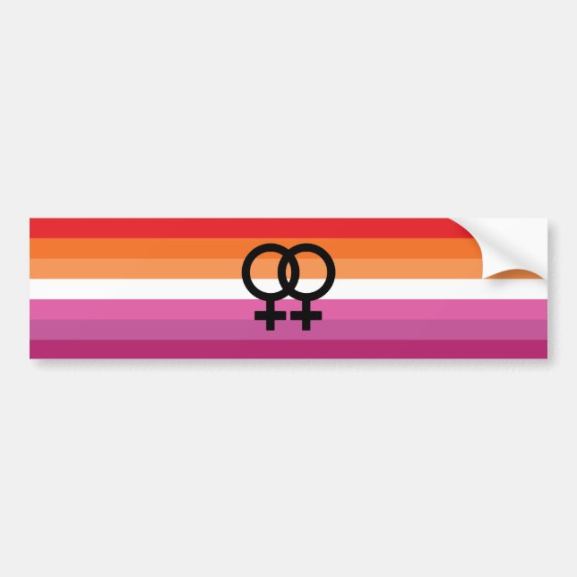 Lesbian Pride Bumper Sticker (Front)