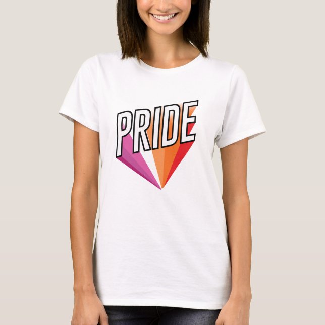 Lesbian Pride Burst T-Shirt (Front)