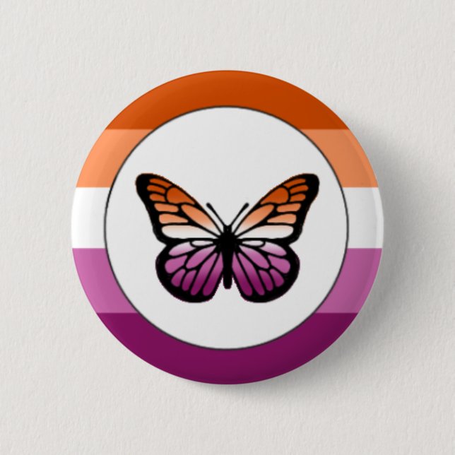 Lesbian Pride Butterfly Pin (Front)
